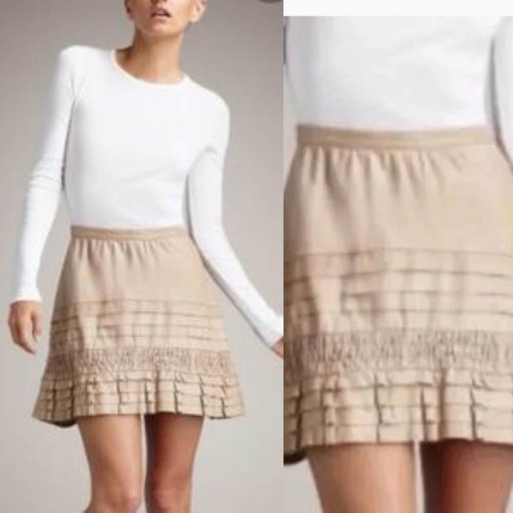 Joie Lambskin Leather Skirt